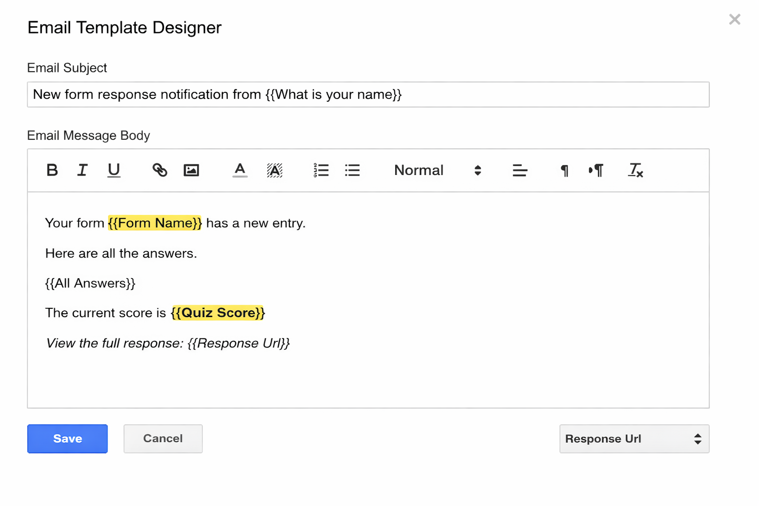 Email Template Designer