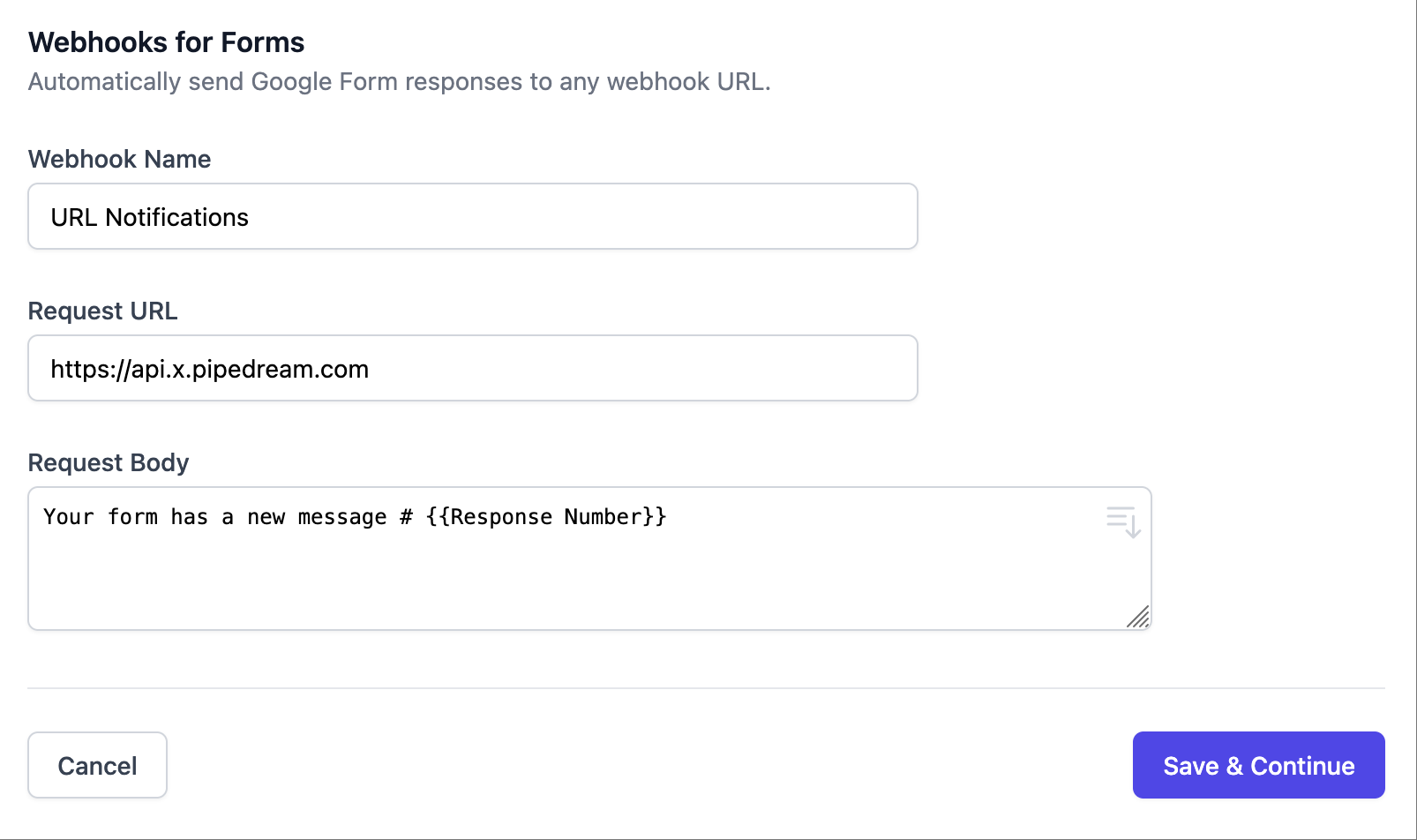 Webhook Integration