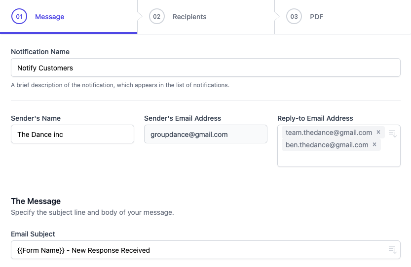 Custom Settings